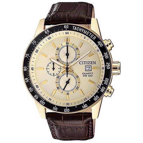 Image of Citizen Sporty Chronograph forgyldt Quartz med Chronograph Herre ur, model AN3602-02A